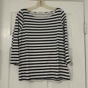 J. Crew Boatneck Stripped Long Sleeve Top